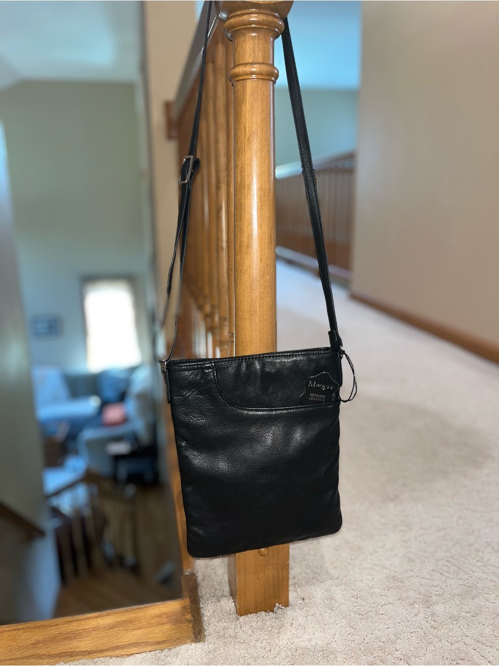 Margot Black Leather Crossbody Bag NWOT